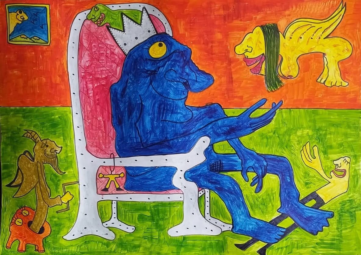 The Blue King — painting by Giorgi Mkurnalidze-Cornaro